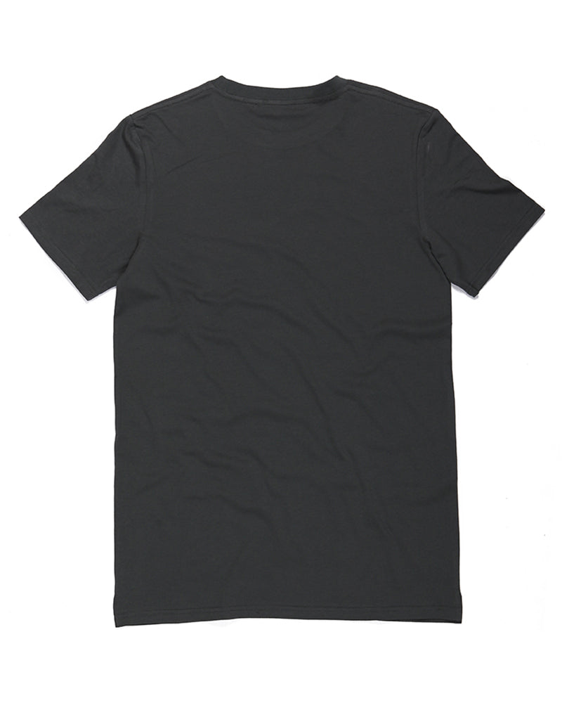 Kids premium cotton t-shirt in black KUD293 flat lay back view