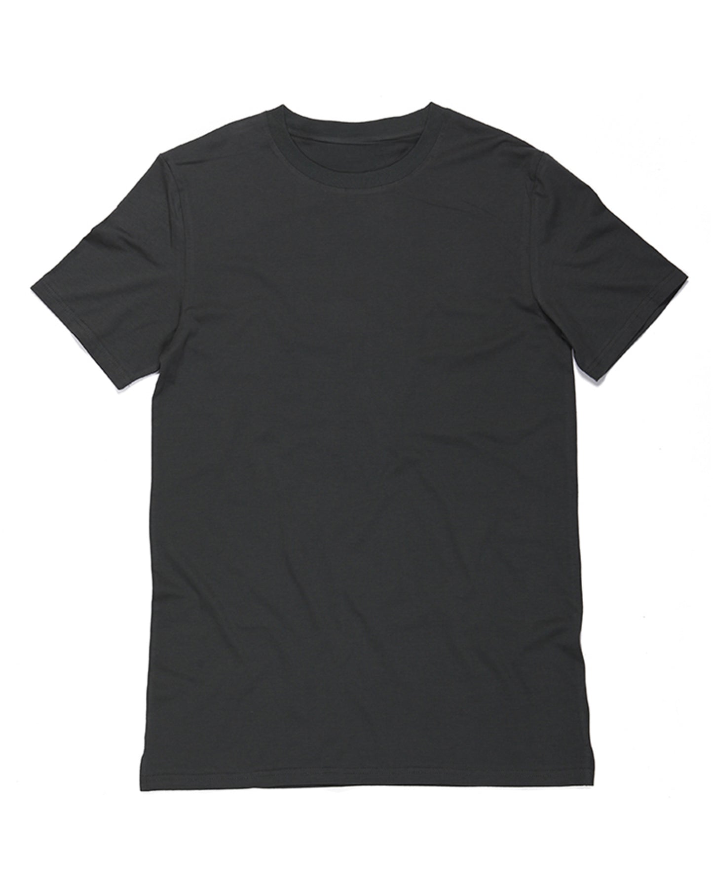 Kids premium cotton t-shirt in black KUD293 flat lay front view