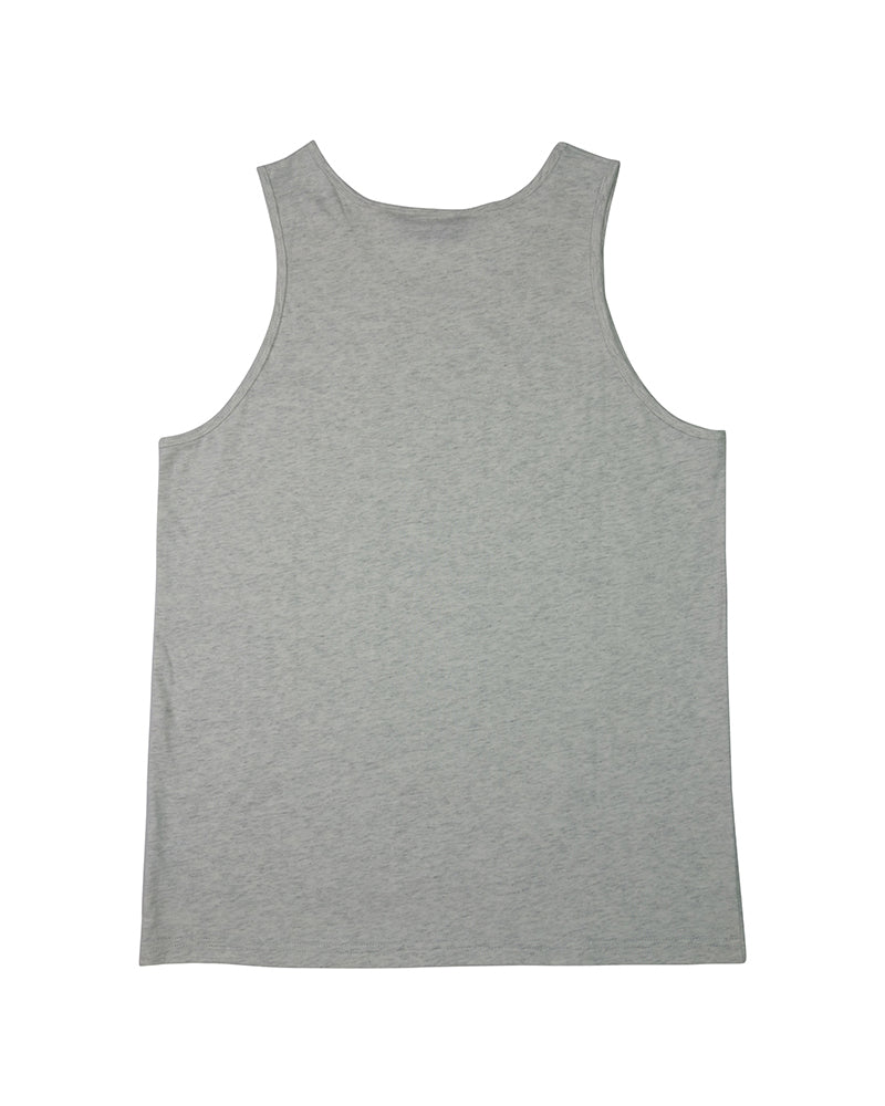 Unisex organic cotton singlet in Grey -KUD546O - flat lay - Back View
