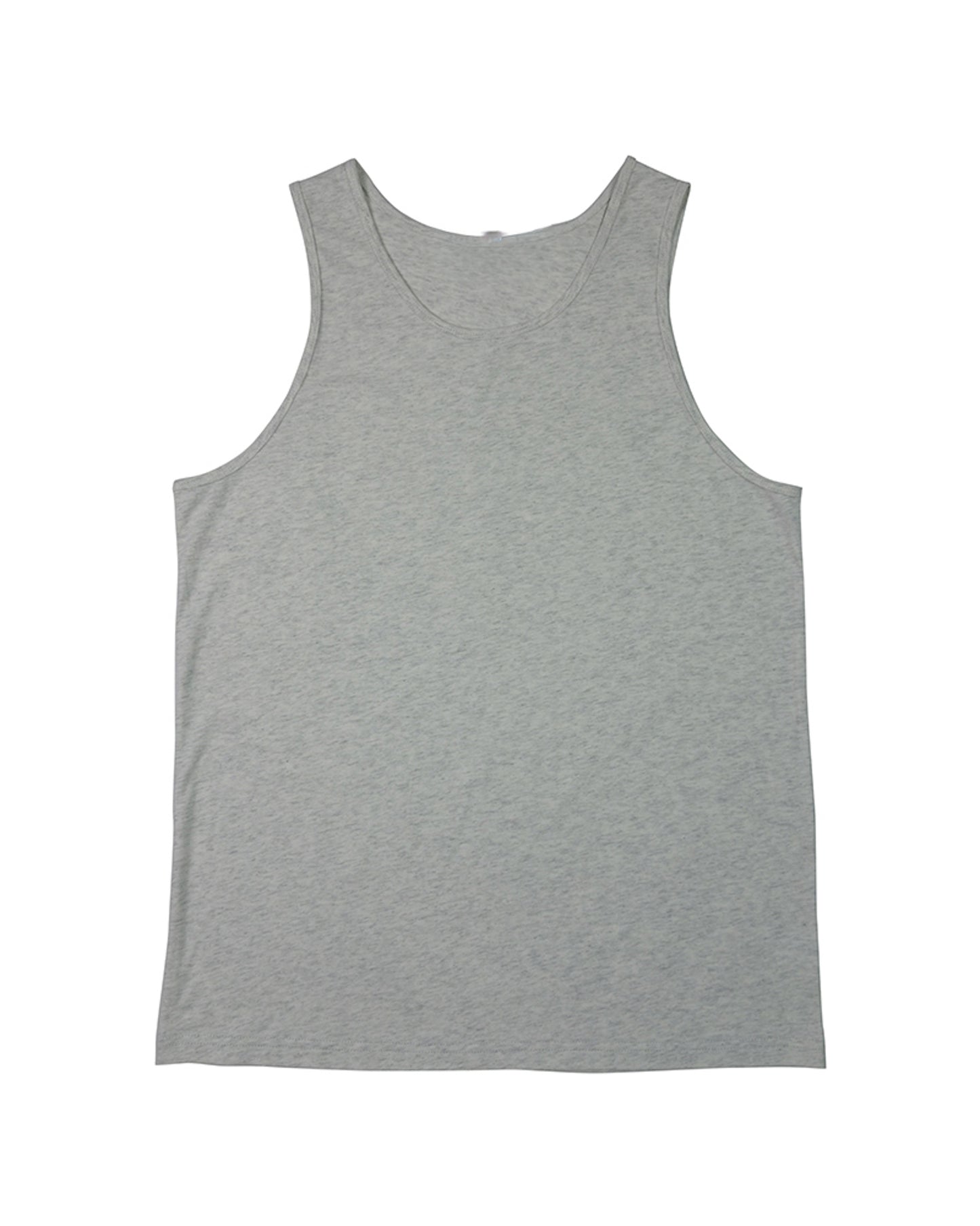Unisex organic cotton singlet in Grey -KUD546O - flat lay - Front View