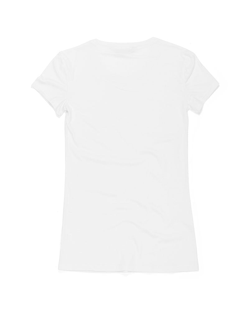 Women's organic cotton t-shirt White KUD1441O - flat lay - Back View