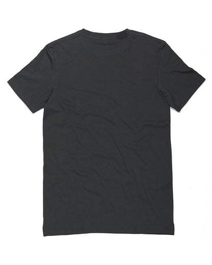 Kids premium cotton t-shirt in black KUD293 flat lay back view