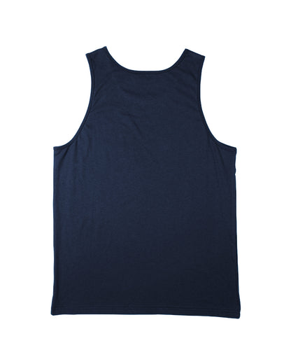 Unisex organic cotton singlet in Navy -KUD546O - flat lay - Back View