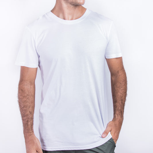 Unisex premium cotton box t-shirt white KUD1420 - on model - Front View
